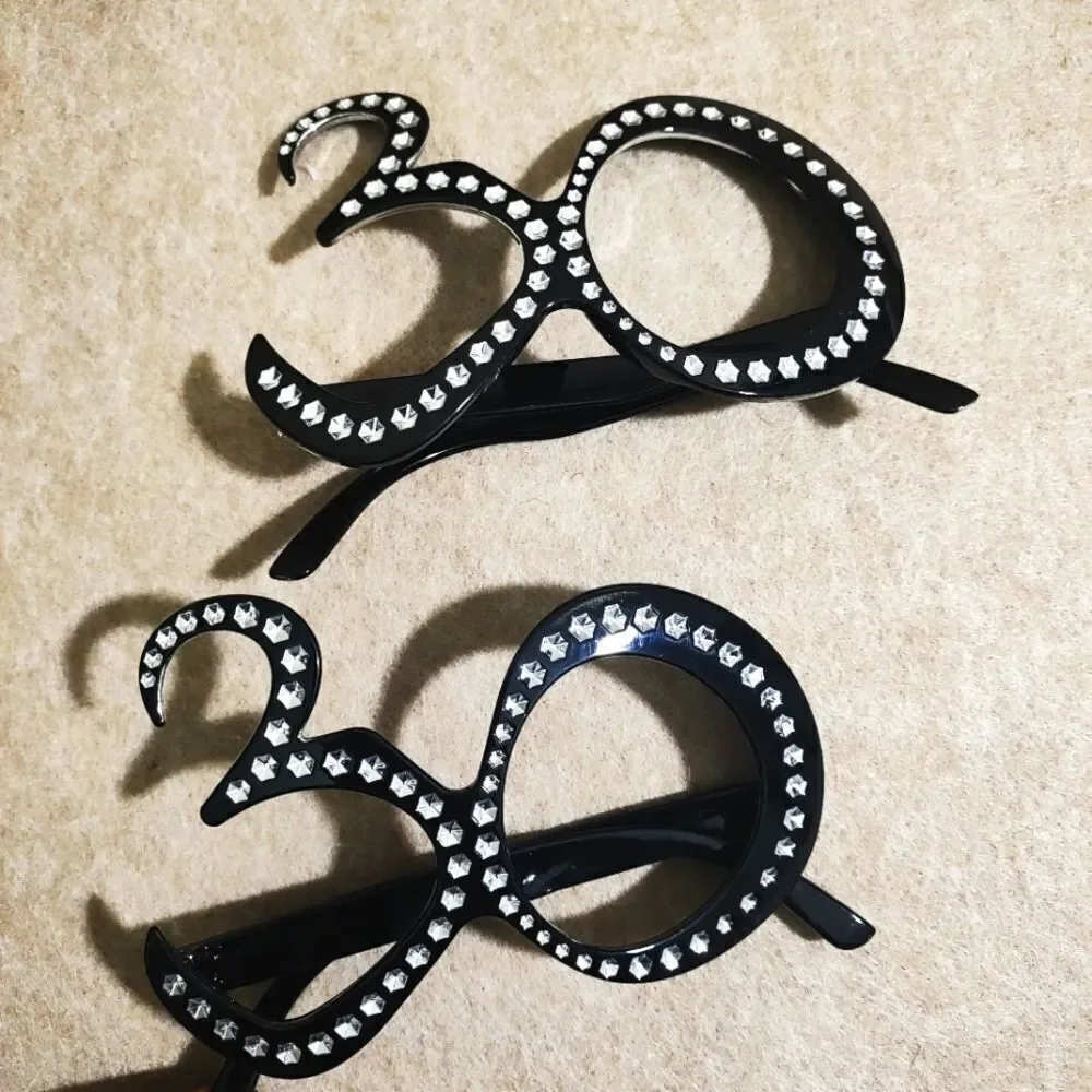 Black Rhinestone 30th Birthday 30th Anniversary Party Favor Eyeglasses